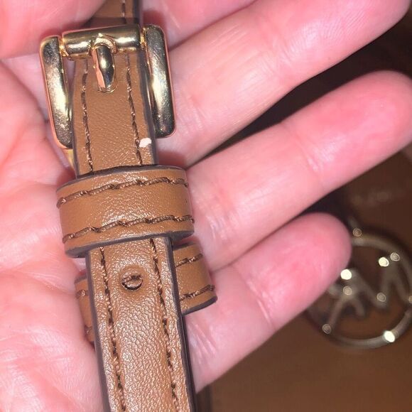 Michael Kors Avril Small Top Zip Satchel Crossbody MK Signature - Picture 16 of 16